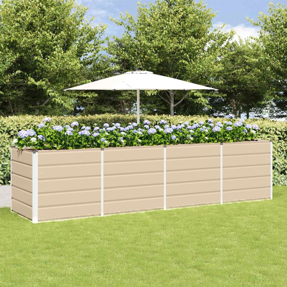 Potager surélevé géant acier 320x80x75 cm aménagement de jardin