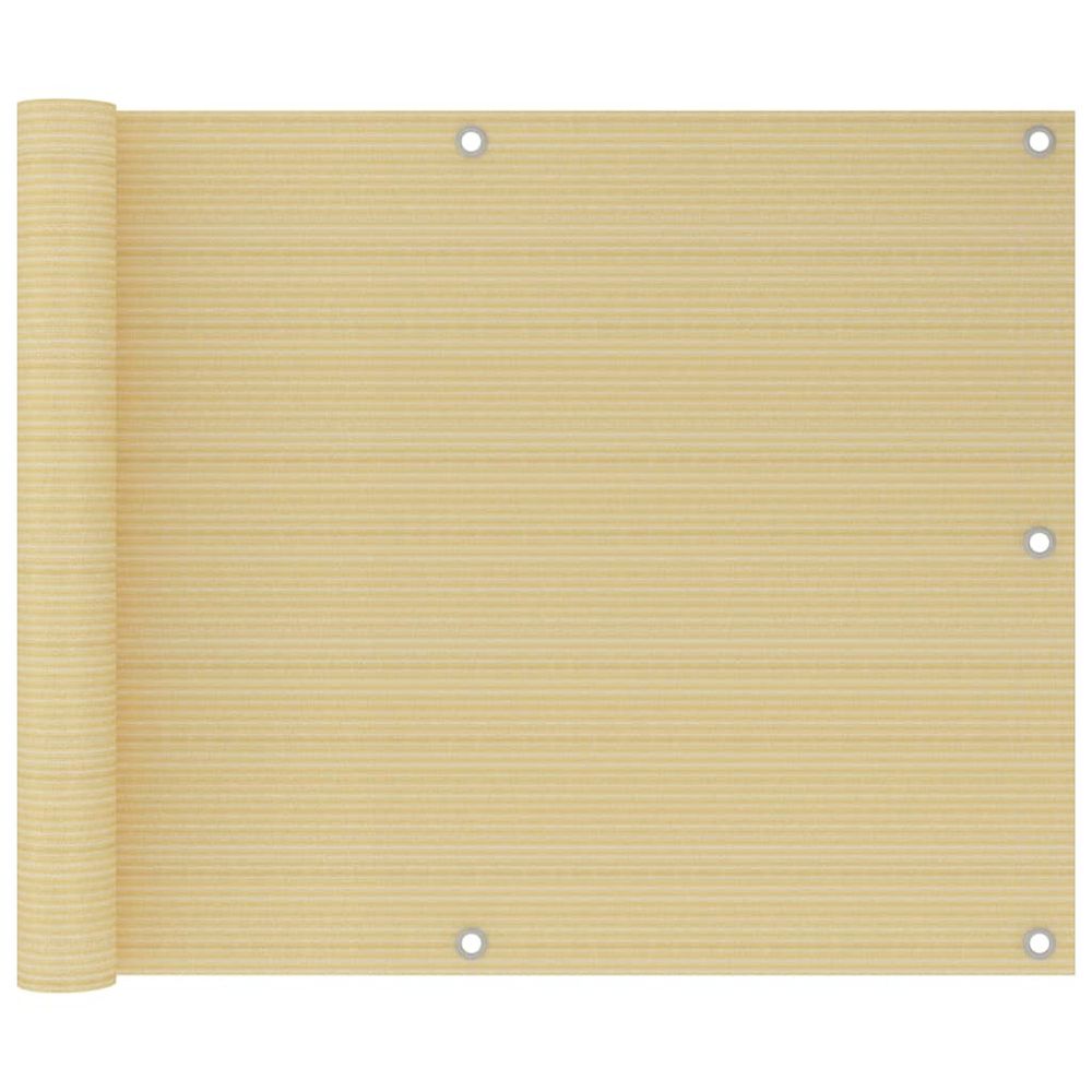 Écran de balcon beige 75x500 cm pehd