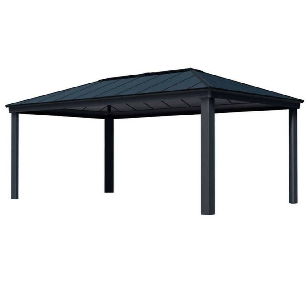 Gazebo de jardin 611,5x363,5cm gris - 706083