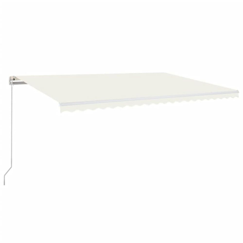 Auvent rétractable crème 500 × 300 cm polyester et aluminium