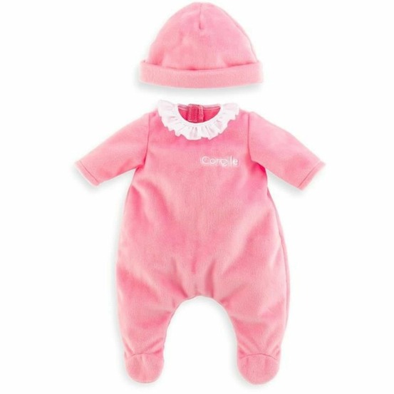 Pyjama rose et bonnet vêtements pour poupon 30 cm