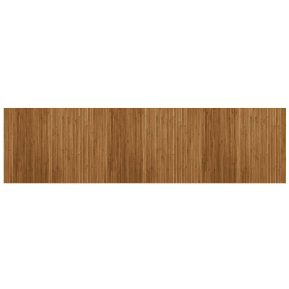 Tapis rectangulaire marron 80x300 cm bambou