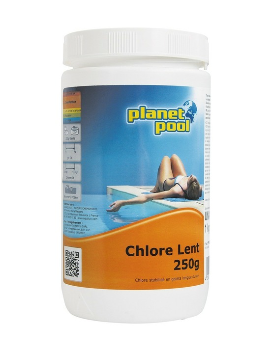 Chlore permanent galet 250g 92% 1kg - planet pool