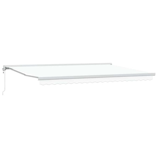 Auvent blanc 500 x 300 x 165 cm polyester et aluminium