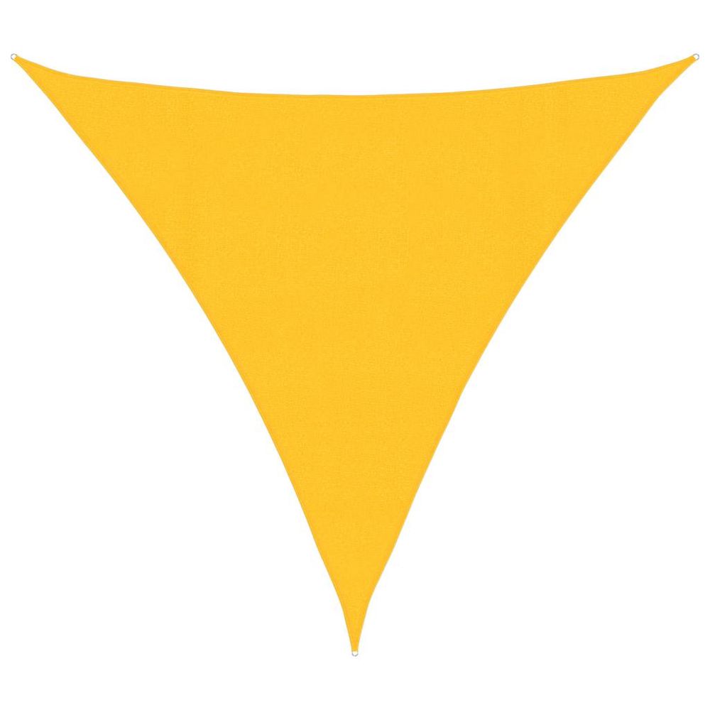 Voile d'ombrage 160 g/m² triangulaire jaune 4x4x4 m pehd