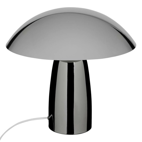 Lampe champignon secteur omia argent h34cm