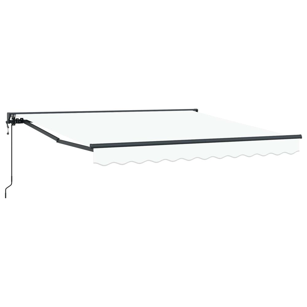 Cadre d'auvent blanc 350 x 250 cm polyester avec revêtement pu