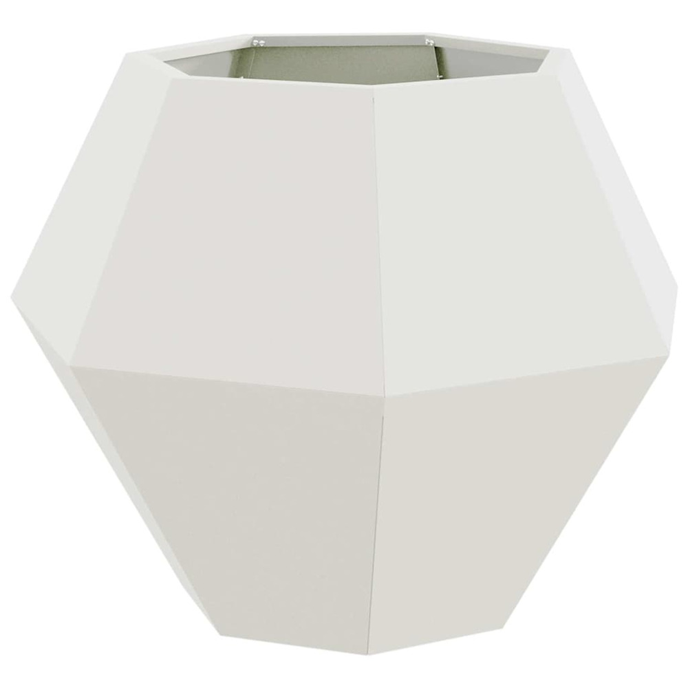 Jardinière d'extérieur blanc 75 x 75 x 60 cm acier
