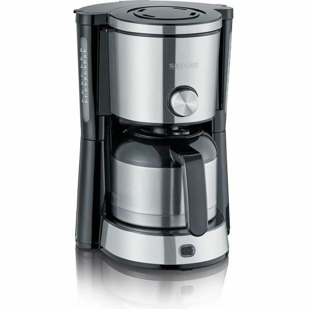 Cafetière filtre isotherme - 8 tasses - 1 l - 1 000 w - sélecteur d'arôme - inox/noir