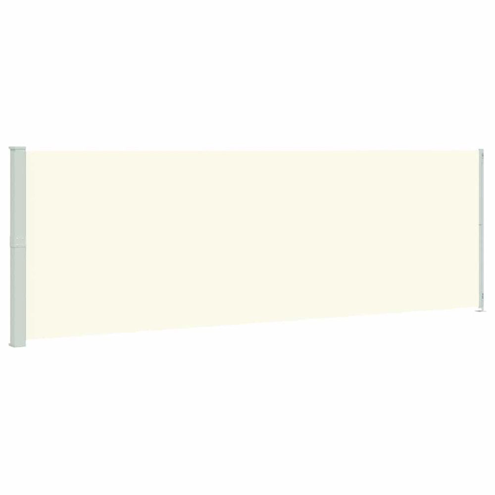 Auvent latéral rétractable de patio 200x614 cm crème