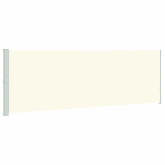 Auvent latéral rétractable de patio 200x614 cm crème