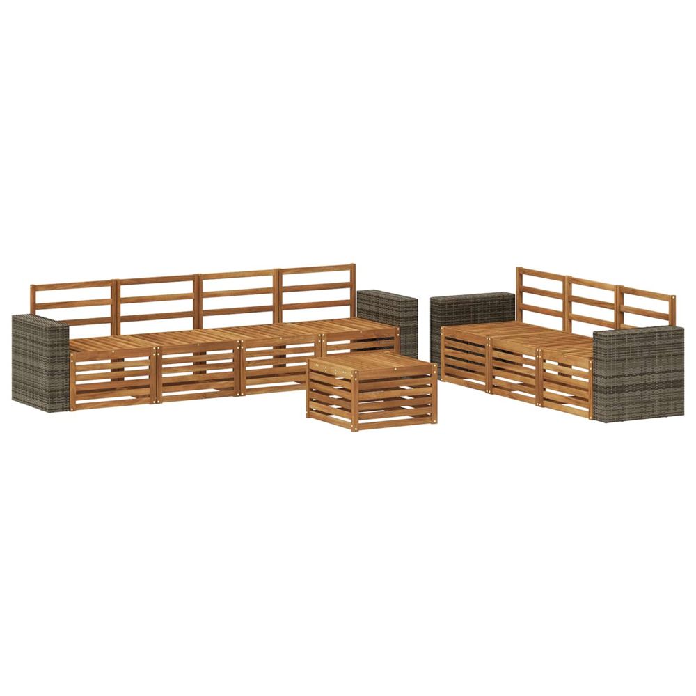 Ensembles de canapés 8 pc bois d'acacia massif