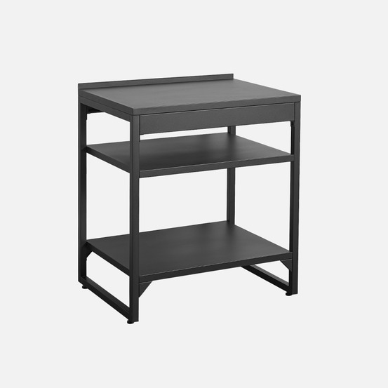 Module de cuisine extérieure acier 2 étagères l80cm noir - kea