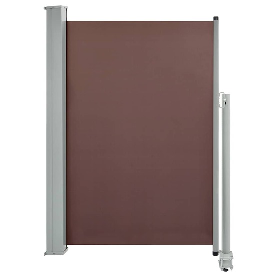 Auvent latéral rétractable de patio 120x300 cm marron