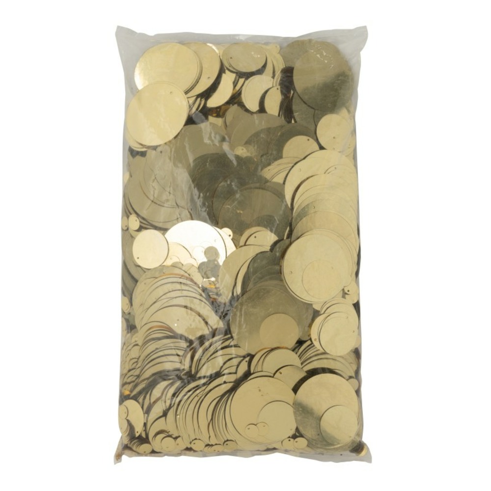 Paquet de 1000 sequins en plastique doré