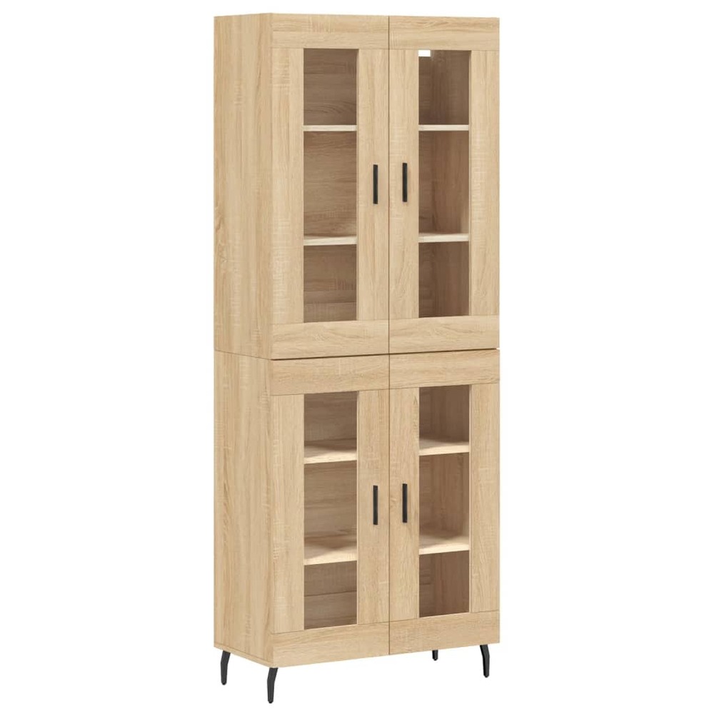 Buffet bahut commode armoire meuble de rangement organisateur cuisine salle de séjour salon haut sonoma 69,5 x 34 x 180 cm bo