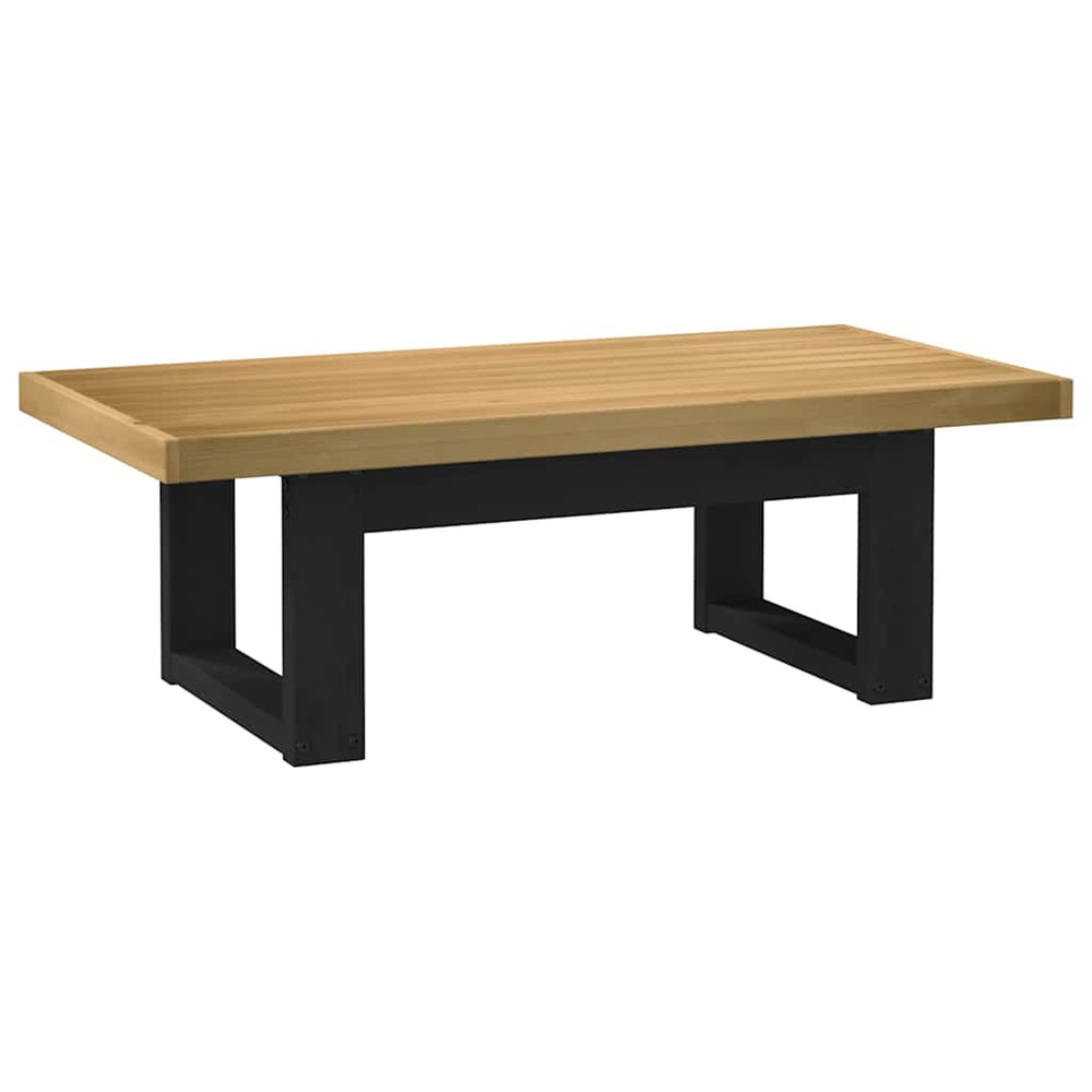 Table basse noain pieds en forme de u 120x60x40 cm massif pin