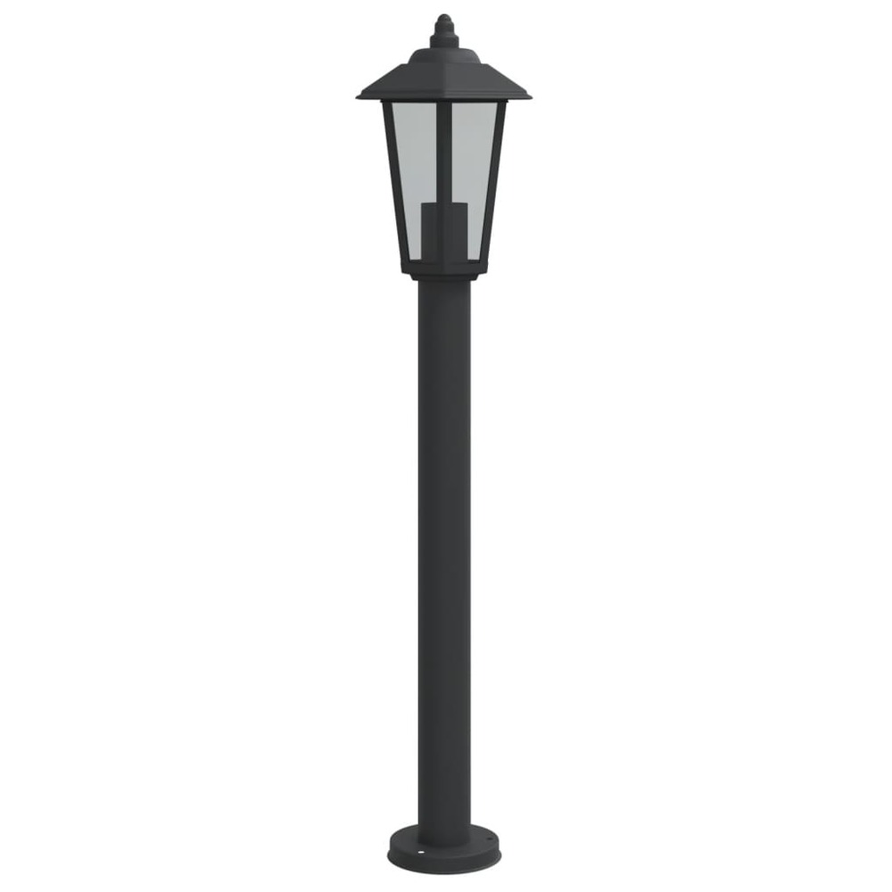 Lampadaire d'extérieur 80 cm acier inoxydable noir