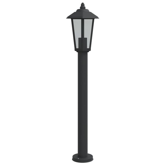 Lampadaire d'extérieur 80 cm acier inoxydable noir