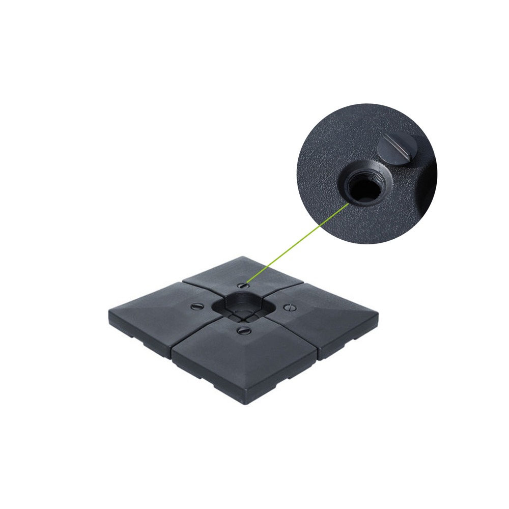 Lot de 4 dalles parasols hdpe dalles