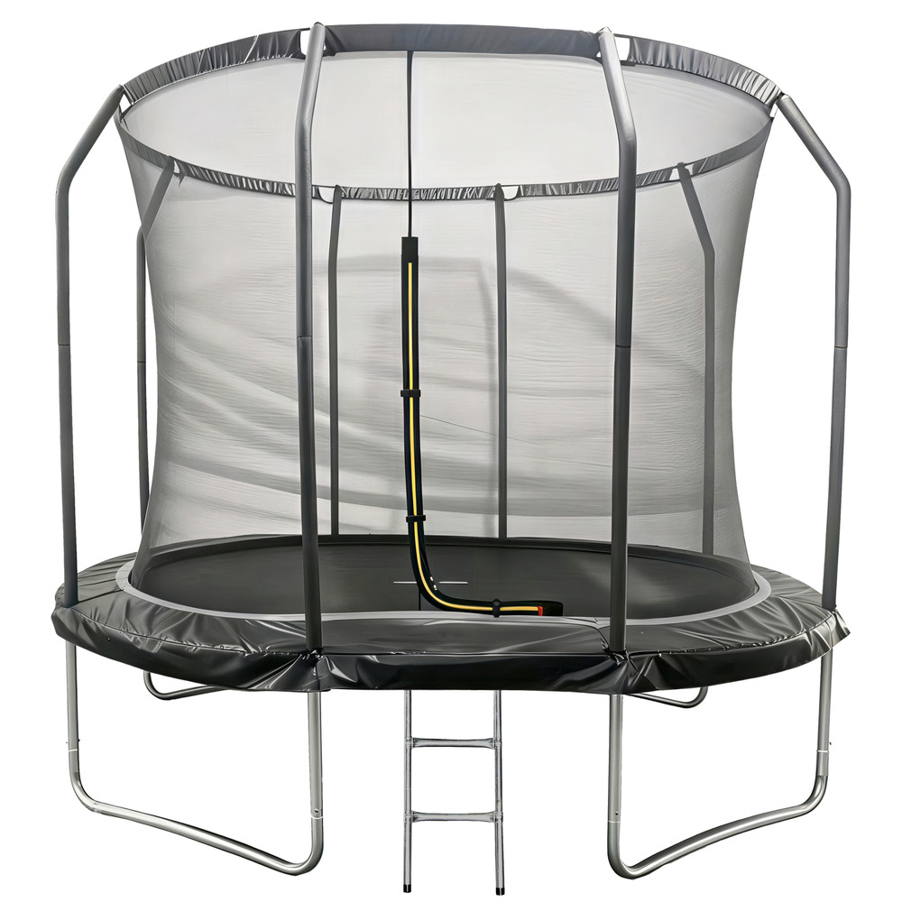 Trampoline ovale 305x214cm noir sydney + filet et échelle