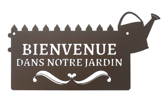 Pancarte décorative en métal