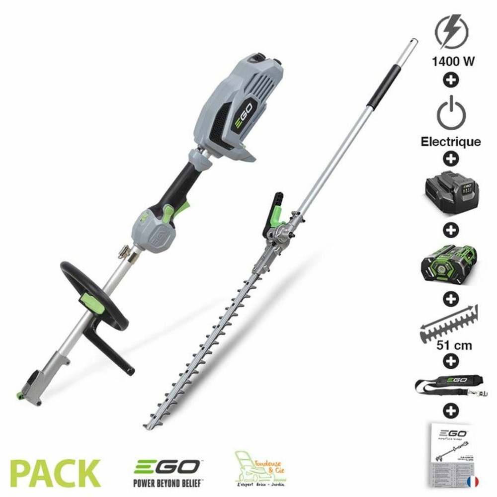 Pack taille haie sur perche à batterie et chargeur inclus ego power ph1400 hta2000s