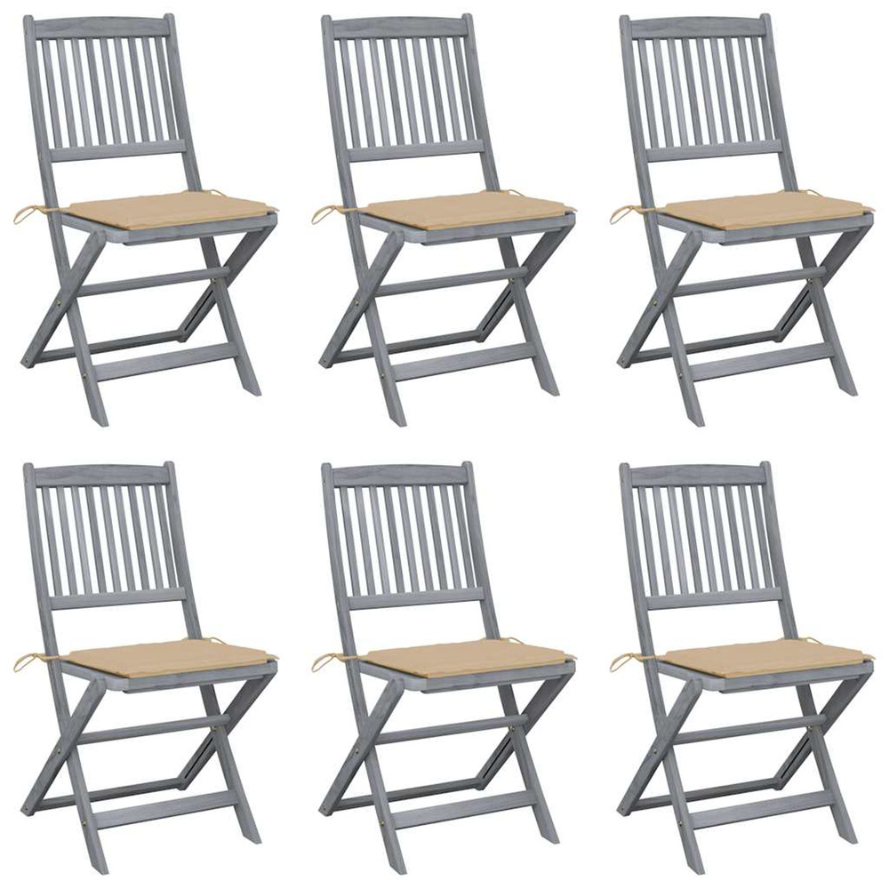 Chaises pliables d'extÃ©rieur 6 pcs