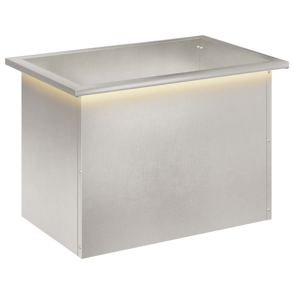 Jardinière d'extérieur de jardin avec led argenté 40 x 60 x 40 cm