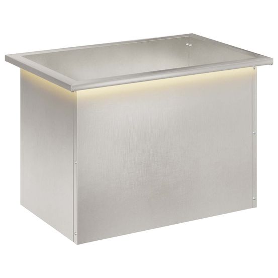 Jardinière d'extérieur de jardin avec led argenté 40 x 60 x 40 cm