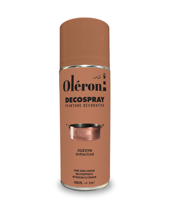 Décospray cuivre 400ml peinture aérosol décorative couleur cuivre - technima