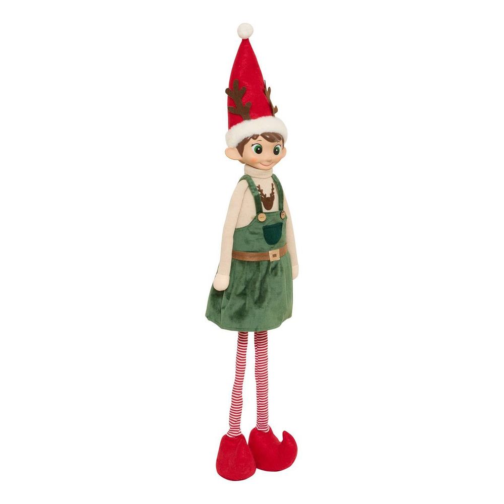 Lutin de noël saperli et popette télescopique h. 113 cm