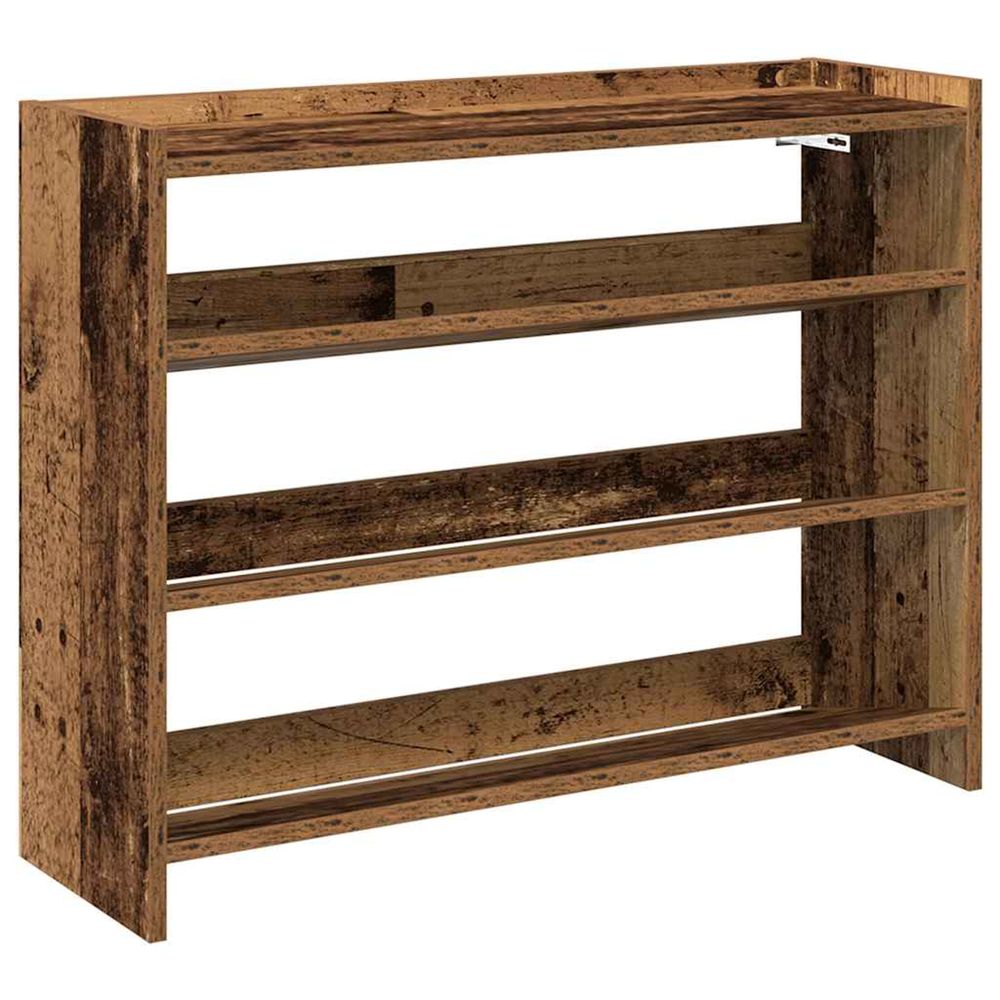 Étagère à chaussures vieux bois 80x25x62 cm bois d'ingénierie