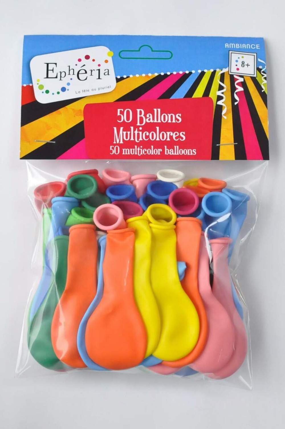 Ballons gonflables multicolores x50