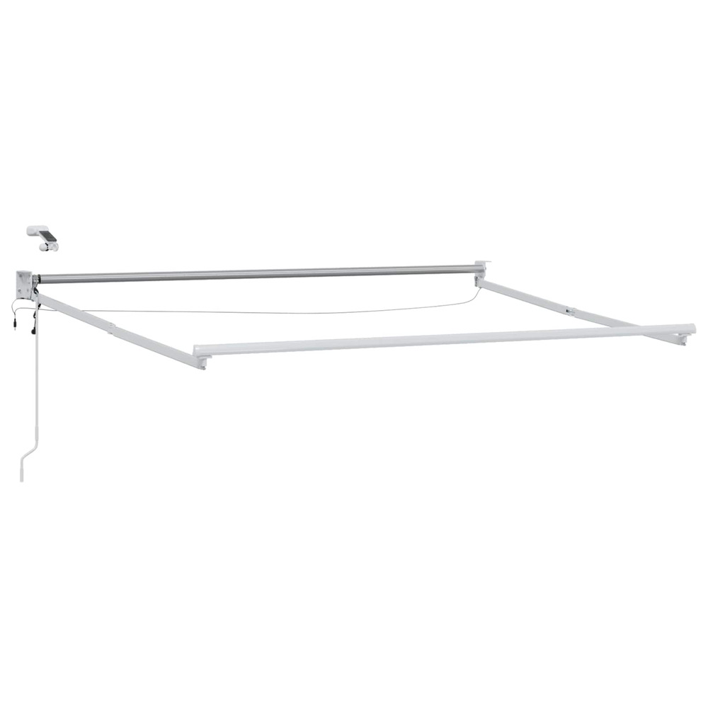 Cadre de store rétractable électrique blanc 2,5 x 2 m aluminium