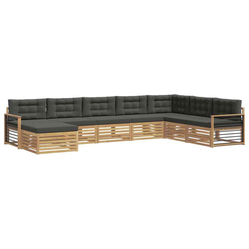 Ensemble de canapés d'extérieur 8 pc blanc et anthracite