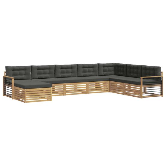 Ensemble de canapés d'extérieur 8 pc blanc et anthracite