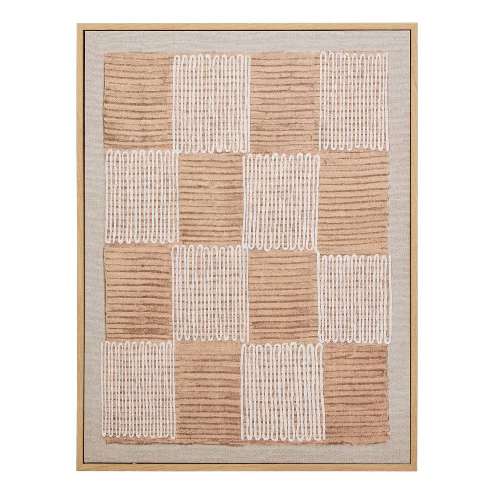 Toile imprimée baka 30x40cm marron