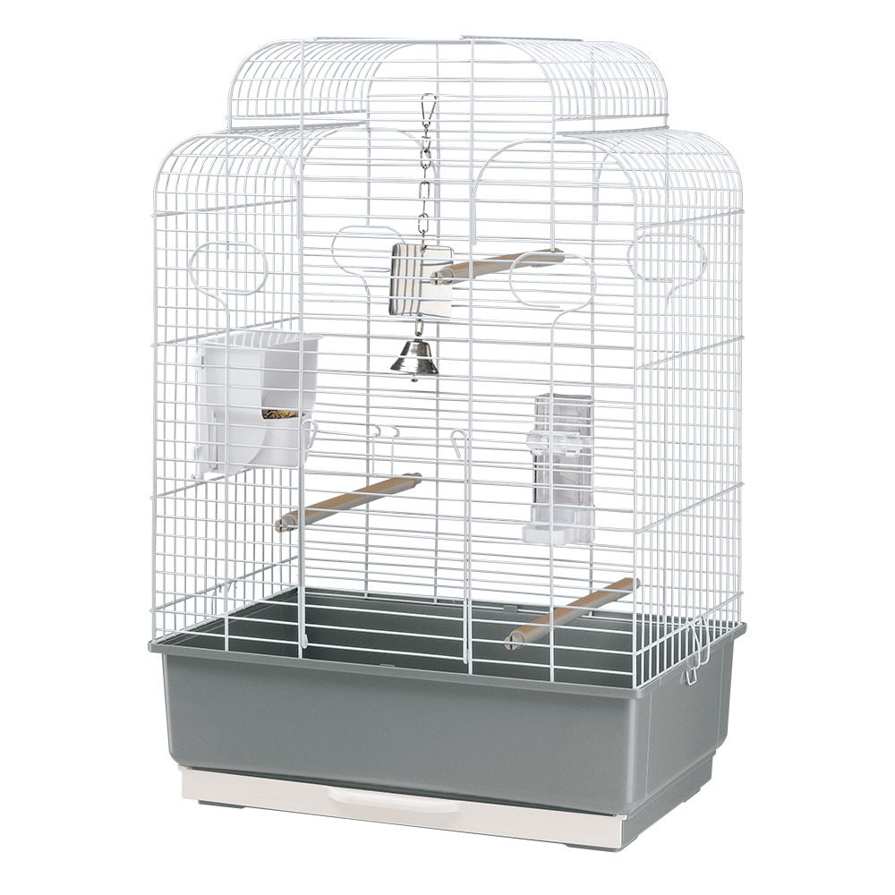 Ferplast cage à oiseaux gala grande cage pour oiseaux, perruches, perroquets, toui, calopsittes, en métal, accessoires inclus