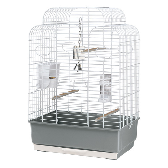 Ferplast cage à oiseaux gala grande cage pour oiseaux, perruches, perroquets, toui, calopsittes, en métal, accessoires inclus