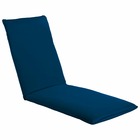 Transat chaise longue bain de soleil lit de jardin terrasse meuble d'extérieur pliable tissu oxford bleu marine