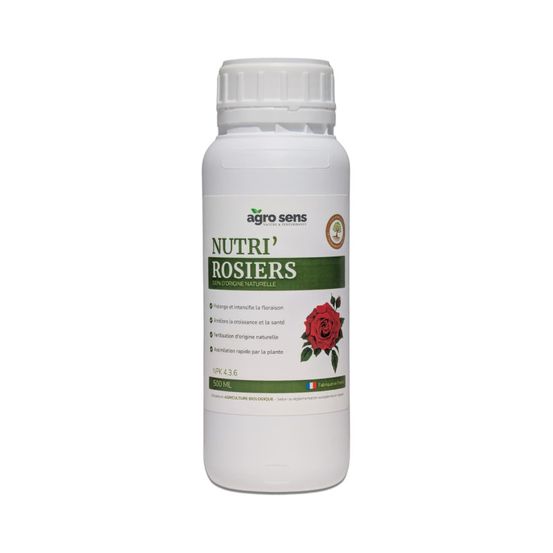 Nutri rosiers - engrais liquide pour rosiers et plantes fleuries - 500 ml (250 litres de préparation)