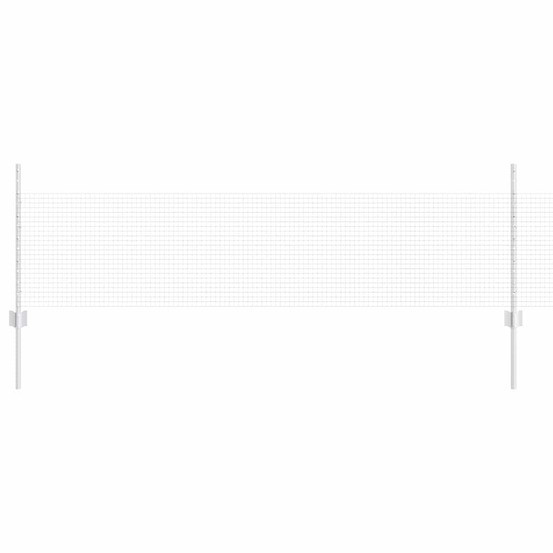 Clôture et poteau argent 0,5 x 25 m acier