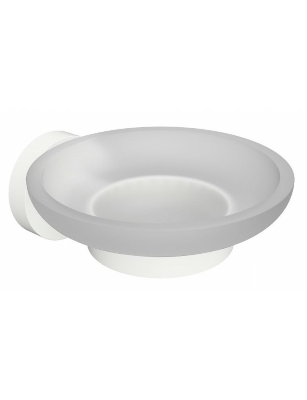 Porte-savon mural white en verre 11 x 5,5 x 12,9 cm