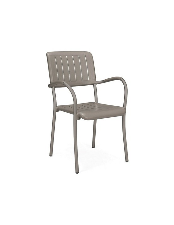Fauteuil musa taupe empilable
