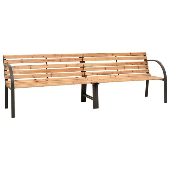 Banc double de jardin 225 cm bois de sapin massif