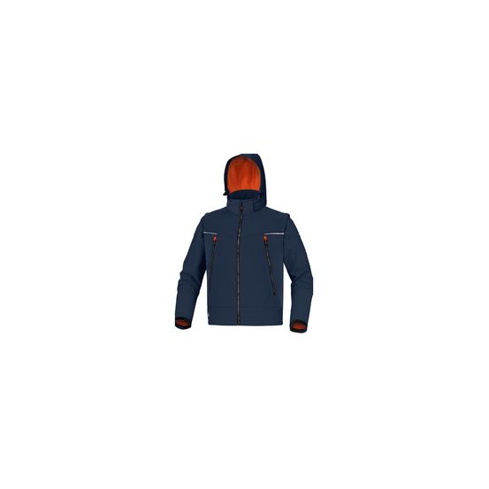 Softshell orsa bleu marine/orange l veste softshell bicolore, respirante et déperlante - delta plus