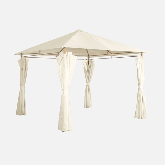 Tonnelle 3x3 m - elusa - pergola avec rideaux, tente de jardin, barnum