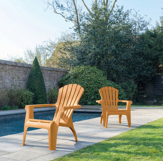 Lot de 2 fauteuils adirondack ocre