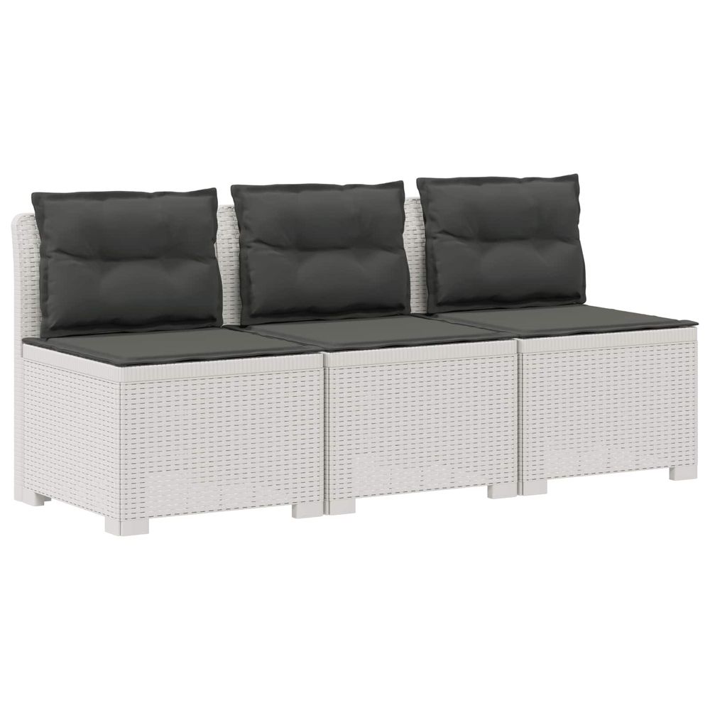 Canapé de jardin 3 places avec coussins look rattan 3 place pp